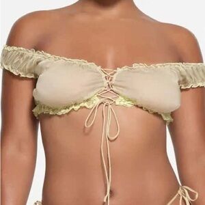 SKIMS Romance Lace Square Neck Silk Bralette